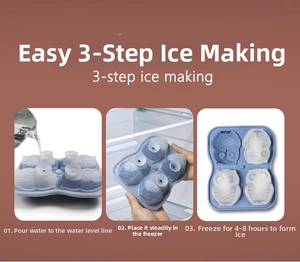 Three simple steps to use the blue silicone owl ice cube mold for perfect results