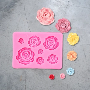 Rose Flower Silicone Mold 3D Floral DIY Baking Tool For Fondant Chocolate Handmade Soap Candle Cake Decorating