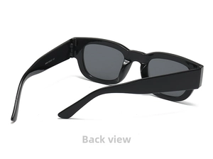 Vue arrière détaillée des lunettes de soleil carrées montrant les spécifications S458