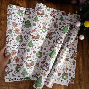 DIY Vintage Kraft Christmas Wrapping Paper with Santa and Reindeer Patterns