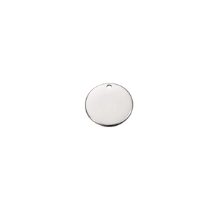 Polished 18k gold plated stainless steel round blank pendant for DIY jewelry design