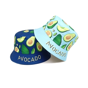 Chapeau Bob Enfant Imprimé Avocat Polyester Protection Solaire Respirant Été Pour Garçons Filles Mignon