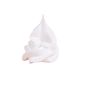 Mini simulation ice cream sundae swirl for DIY crafts with smooth creamy white texture