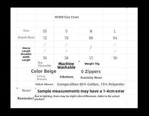 Detailed size chart with XS to L measurements for the embroidered halter top and skirt set