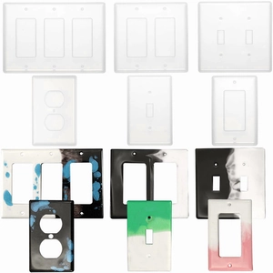 Switch Plate Silicone Mold For Resin Casting Wall Socket Cover DIY Epoxy Casting Tool Home Decor Toggle Rocker