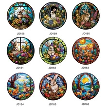 Grid view of various Easter rabbit and flower patterns for acrylic desktop ornaments