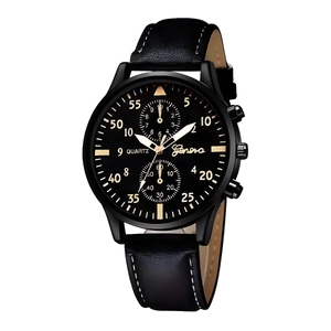 Orologio Al Quarzo Da Uomo Orologio Da Polso Business Casual Cassa In Lega Cinturino In Ecopelle Quadranti Decorativi Quadrante Rotondo
