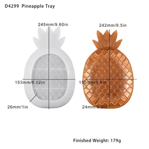 Moule silicone feuille ananas 245x153x26mm avec poids du produit fini de 179g