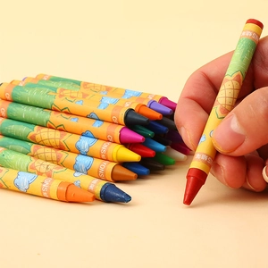 Creative cartoon crayons for children with colorful assortment and ergonomic grip