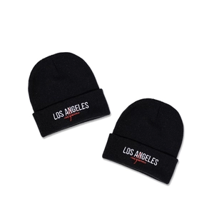 Paio di berretti neri LOS ANGELES california per il calore e lo stile invernale