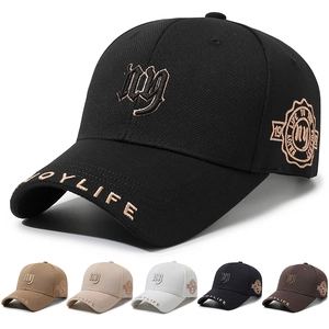 Baseball Cap 3D Letter Embroidery Vintage Sporty Curved Brim Adjustable Metal Buckle Polyester Cotton Blend Unisex