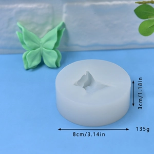 3D double butterfly silicone mold for DIY cake mousse and chocolate baking crafts