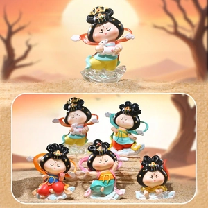 Resin Blind Box Figurine Dunhuang Flying Apsaras Ancient Chinese Style Fairy Ornament Desktop Decoration Doll Mystery Gift