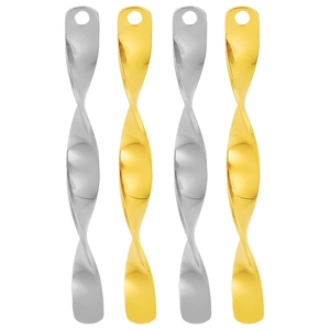 Twisted Spiral Long Bar Pendants 304 Stainless Steel DIY Jewelry Making Accessories For Necklaces Earrings Minimalism Style