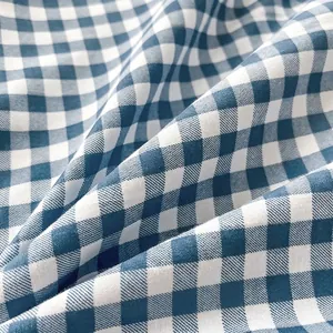Classic blue and white gingham pillowcase made of minimalist breathable fabric
