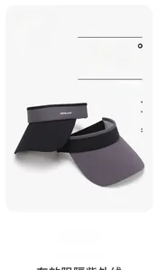 Close-up of UPF50+ ice silk sun visor with breathable fabric and side logo detail