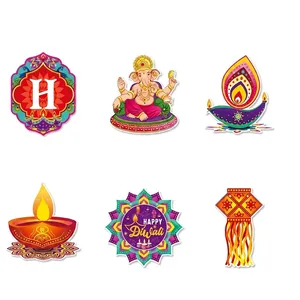 Size specifications for Happy Diwali party banners and traditional festive decorations