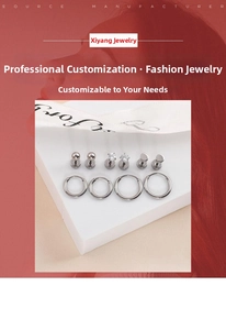 10-piece set of silver stud earrings and clicker hoops with clear cubic zirconia details