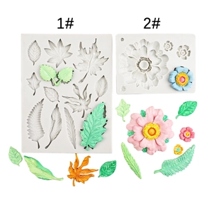 Siliconen Vormen Blad En Bloemvormen Voor Fondant Taartdecoratie DIY Ambachten Hars Klei Bakgereedschap Flexibel Antiaanbaklaag