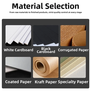 Detailed comparison of white, black, kraft, and corrugated paper textures for custom boxes