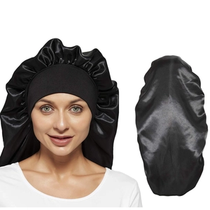 Cuffia Lunga In Raso Protezione Capelli Cuffia Da Notte Con Fascia Elastica Larga Per Trecce Donne