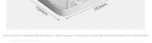 Technical dimensions showing 183mm and 133mm width on white wall-mounted pot lid rack