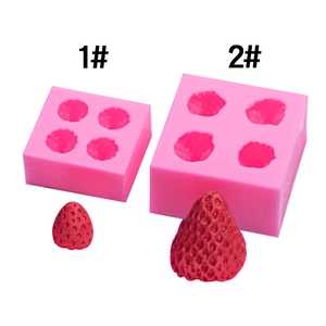 Strawberry Shape Silicone Mold For DIY Baking Fondant Chocolate Resin Candle Soap Plaster Clay Simulation 3D Crafting
