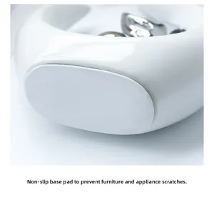 Detail view of the non-slip base padding on a ceramic ornament to protect furniture surfaces
