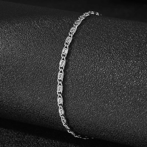 Elegant 18K gold-plated stainless steel S-link chain bracelet with a polished finish