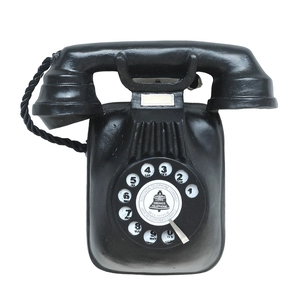 Vintage style black rotary dial telephone wall-mounted model for bar wall decor