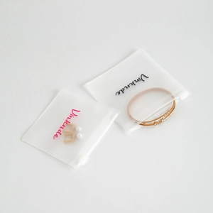 Frosted EVA jewelry storage pouches with zipper closure for earrings and bracelets