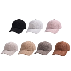 Fleece baseball cap collection in 7 colors with cozy lamb wool texture for winter warmth