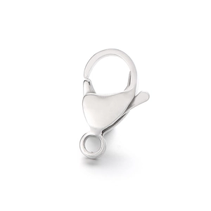 Polished silver 304 stainless steel lobster clasp for DIY jewelry making