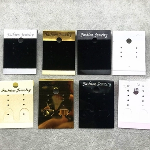 Earring Display Cards Jewelry Packaging Hanging Tags Velvet Flocked PVC Brushed Texture For Studs Necklaces