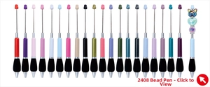 DIY colorful metal beadable pens set featuring 20 vibrant gradient colors for creative crafting