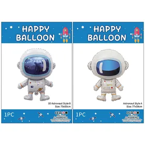 Palloncini in alluminio astronauta in due stili per decorazioni festa spaziale