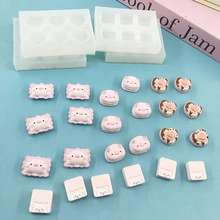 Pink miniature piggy resin charms in heart and macaron shapes for DIY craft making
