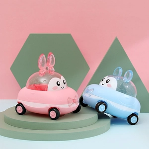 Pink and blue cartoon tiger toy cars for baby moon and birthday gift boxes