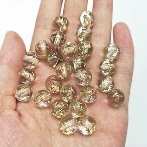 Detailed view of hand holding 8mm frosted acrylic star beads for DIY jewelry making