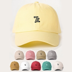 Baseball Cap Polyester 7L Letter Embroidery 6-Panel Adjustable Sun Protection Casual Outdoor Dad Hat For Men Women