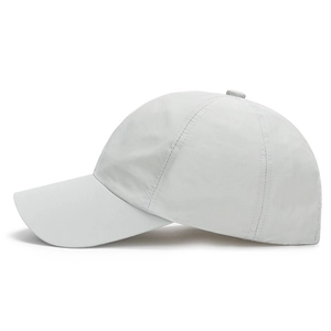 Minimalist white quick-dry outdoor baseball cap with a classic curved brim for men and women