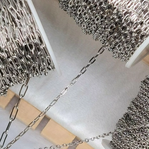 Stainless Steel Bulk Chain For DIY Jewelry Making Cross Link O Shape Long Oval Paperclip Accessory Necklaces Bracelets