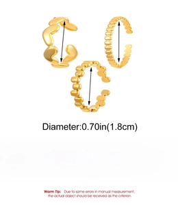 Lot de trois bagues d'oreille en acier inoxydable avec motifs cœur, perles et facettes