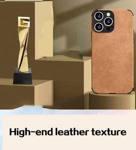 Detailed view of high-end brown leather texture on a premium iPhone protective case