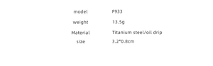 Specifications for gold-plated titanium steel earrings: 3.2x0.8cm size and 13.5g weight