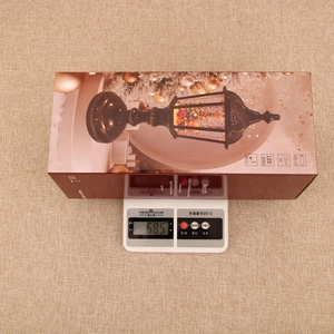 Christmas musical snow globe box weighing 685g with LED USB feature specifications