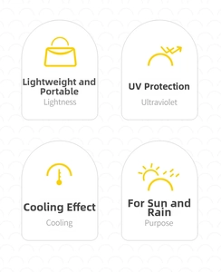 Détails sur la légèreté, la protection UV et le refroidissement d'un parapluie de capsule