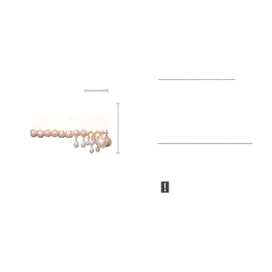 Detailed view of pearl earrings with dimensions showing 4.5cm length and 2cm width