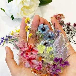 50 pieces of waterproof transparent PET ink flower stickers for scrapbooking and decoration