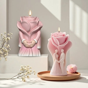 Stampi in silicone per candele nuziali romantiche e pietre profumate con rose